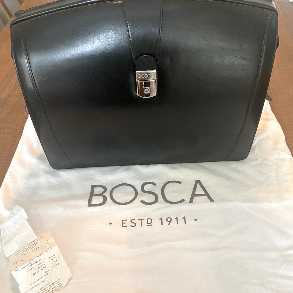 BOSCA leather briefcase. Used once